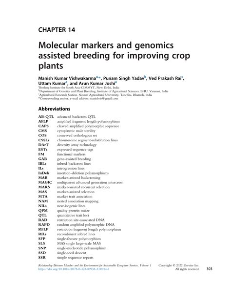 (PDF) MOLECULAR MARKERS FOR IMPROVING .